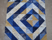 quilt top with half-square triangles